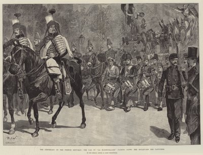 Le centenaire de la République française, le char de La Marseillaise passant le long du boulevard des Capucines - Richard Caton Woodville junior